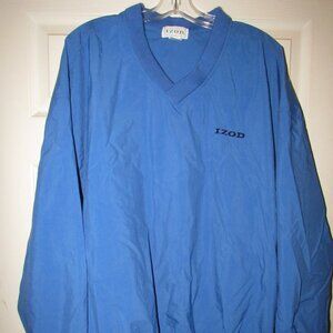 IZOD Pullover Jacket Windbreaker Blue XL Golf